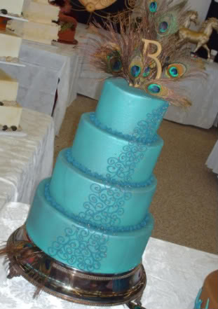 Peacock Wedding Decorations on Peacock Wedding Cakes
